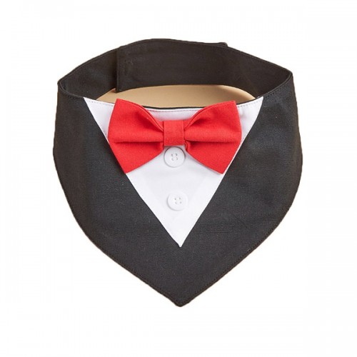 High-end and textured Wedding Suit Dog Bandana-Solid Color