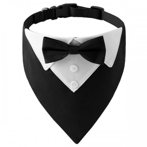 Wedding Dog Collar Bandana-Bow Tie