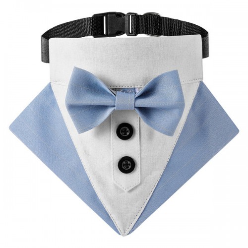 Wedding Dog Collar Bandana with Bow Tie, Costume For Photo Prop, and Party Decor