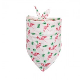 Casual Summer Series Pet Bandanas With Flamingo Pattern 