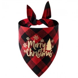 Christmas Heat-Transfer Gold Dog Bandanas 